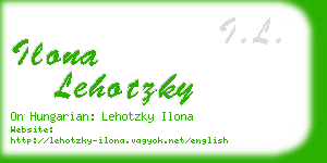 ilona lehotzky business card